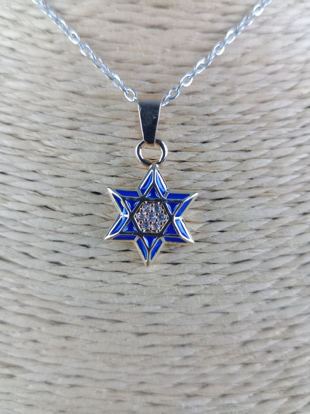 Colgante Estrella de David Azul