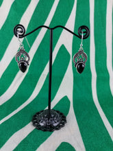 Cargar imagen en el visor de la galería, Pendientes Obsidiana Plata Estilo Etnico
