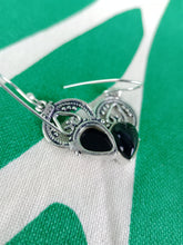 Cargar imagen en el visor de la galería, Pendientes Obsidiana Plata Estilo Etnico
