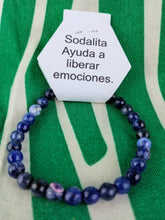 Cargar imagen en el visor de la galería, Pulsera Sodalita 6 mm Facetada
