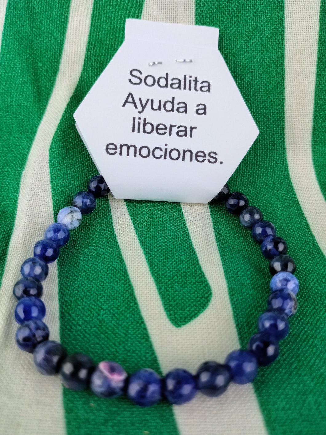 Pulsera Sodalita 6 mm Facetada