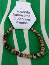 Cargar imagen en el visor de la galería, Pulsera Rodonita 6 mm Facetada
