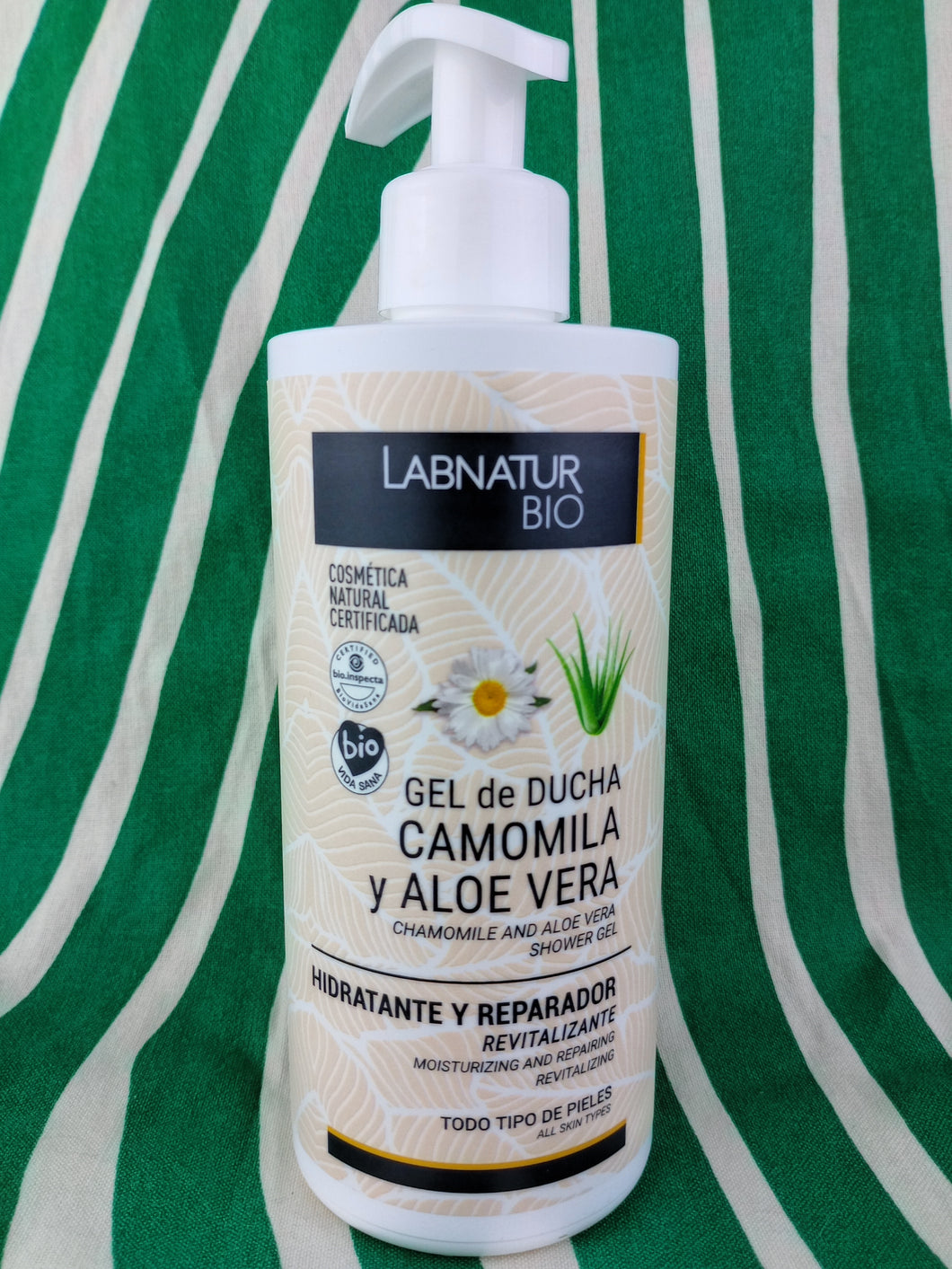 Gel de Ducha Manzanilla y Aloe Vera Bio 450 ml