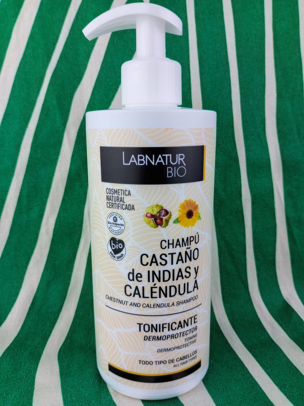 Champú Tonificante Castaño Indias y Caléndula 450ml Labnatur Bio
