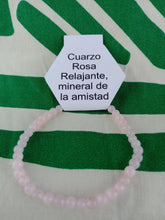 Cargar imagen en el visor de la galería, Pulsera Cuarzo Rosa 4 mm
