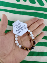 Cargar imagen en el visor de la galería, Pulsera Ojo de Tigre  + Howlita 8 mm
