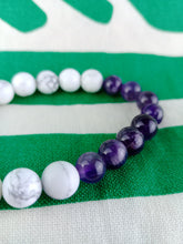 Cargar imagen en el visor de la galería, Pulsera Amatista + Howlita 8 mm
