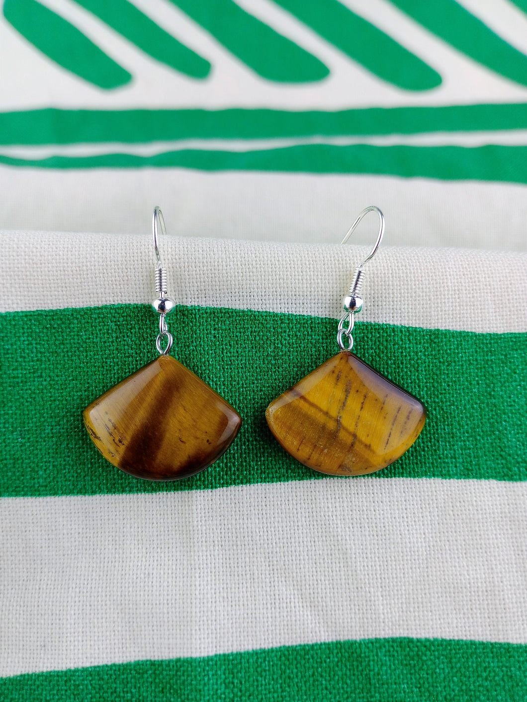 Pendientes Ojo de Tigre Abanico