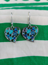 Cargar imagen en el visor de la galería, Pendientes Corazones Esmaltados Verdes
