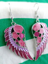 Cargar imagen en el visor de la galería, Pendientes Alas de Angel Rosa
