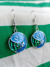Cargar imagen en el visor de la galería, Pendientes Gaudi Circulo Tricolor Tonos Frios
