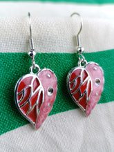 Cargar imagen en el visor de la galería, Pendientes Gaudi Hojas Rojas Bicolor
