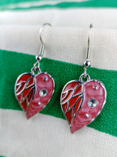 Cargar imagen en el visor de la galería, Pendientes Gaudi Hojas Rojas Bicolor
