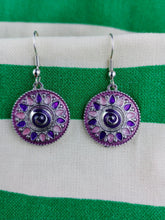 Cargar imagen en el visor de la galería, Pendientes Gaudi Mandala Espiral Morada

