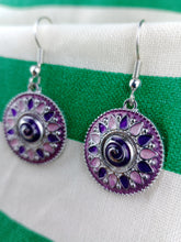 Cargar imagen en el visor de la galería, Pendientes Gaudi Mandala Espiral Morada
