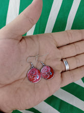 Cargar imagen en el visor de la galería, Pendientes Gaudi Circulo Rojos Tricolor
