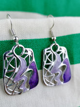 Cargar imagen en el visor de la galería, Pendientes Gaudi Abstractos Morados
