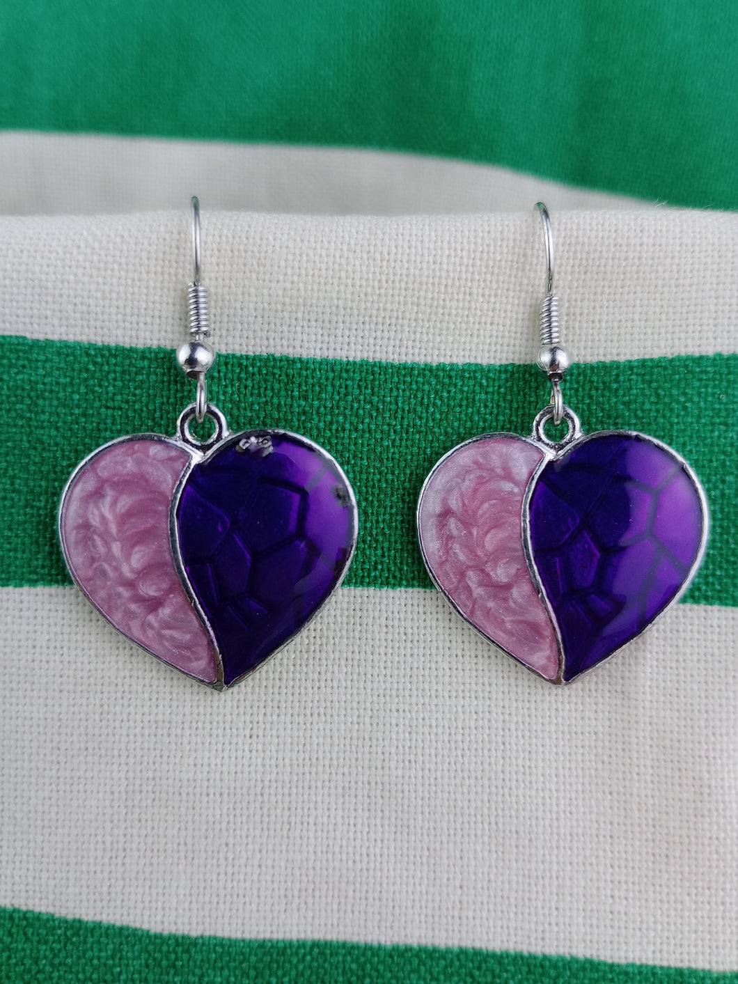 Pendientes Gaudi Corazones Morados