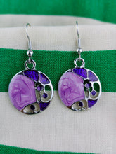 Cargar imagen en el visor de la galería, Pendientes Gaudi Circulo Lilas Bicolor
