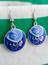 Cargar imagen en el visor de la galería, Pendientes Gaudi Circulo Azules Tricolor
