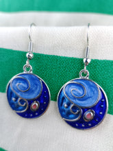 Cargar imagen en el visor de la galería, Pendientes Gaudi Circulo Azules Tricolor
