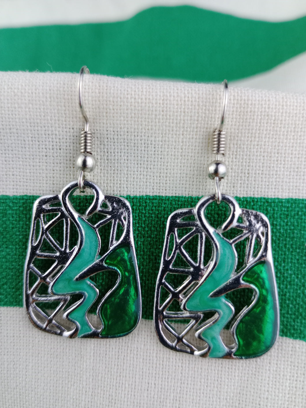 Pendientes Gaudi Abstractos Verdes