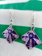 Cargar imagen en el visor de la galería, Pendientes Gaudi Rombos Morados
