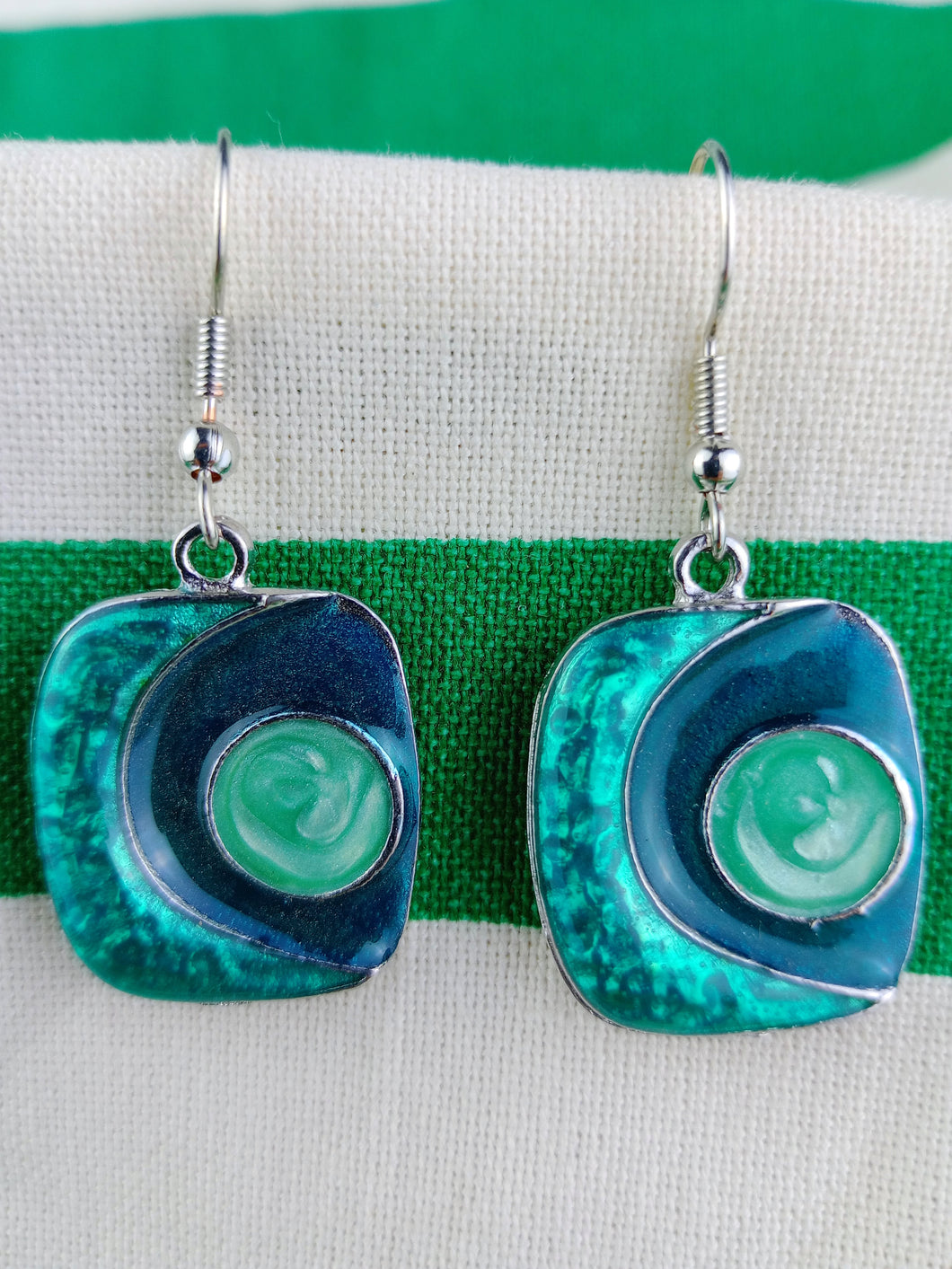 Pendientes Gaudi Cuadrados Verdes