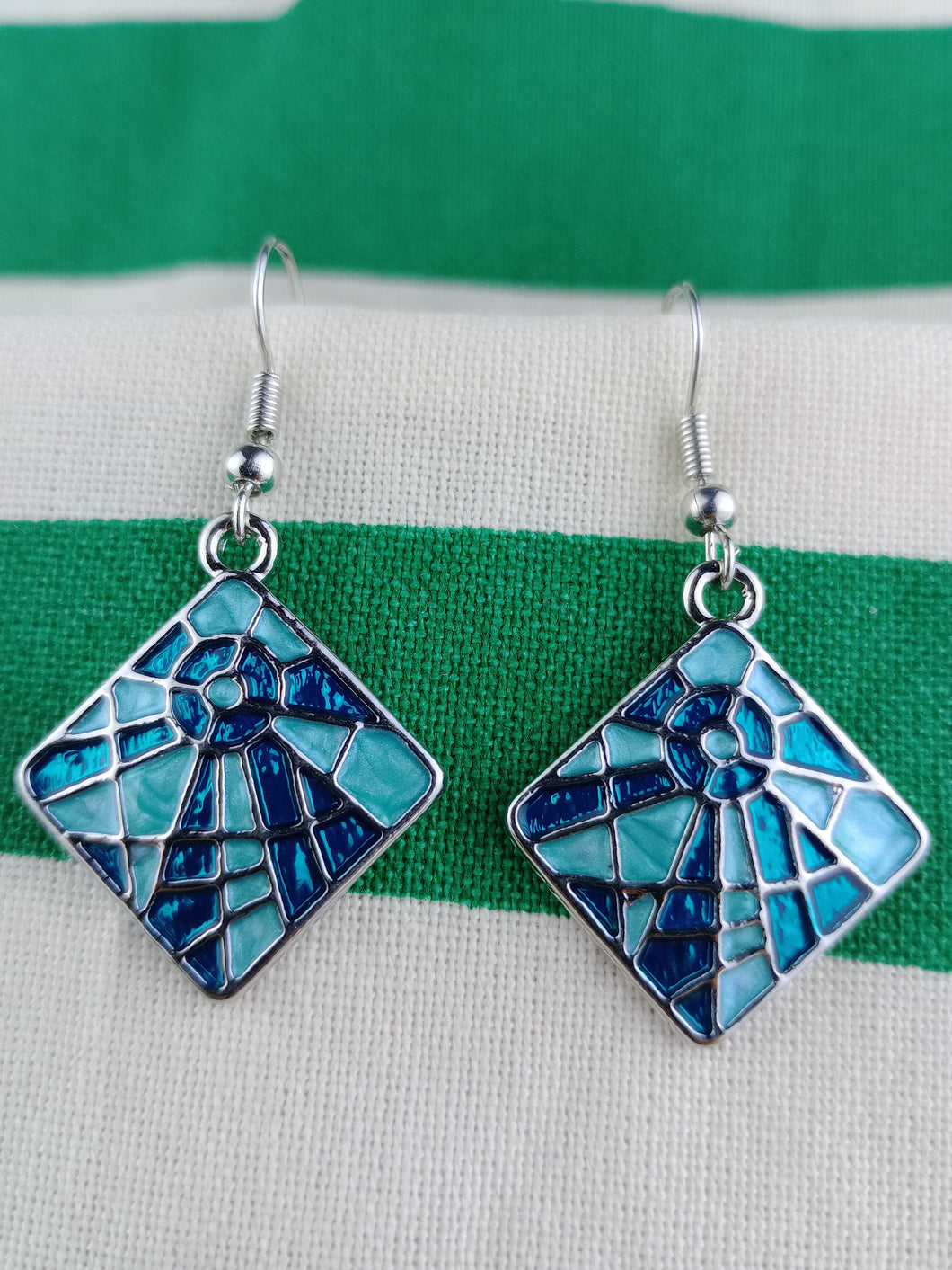 Pendientes Gaudi Rombos Azules