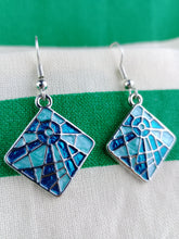 Cargar imagen en el visor de la galería, Pendientes Gaudi Rombos Azules
