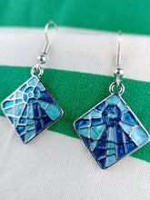 Cargar imagen en el visor de la galería, Pendientes Gaudi Rombos Azules
