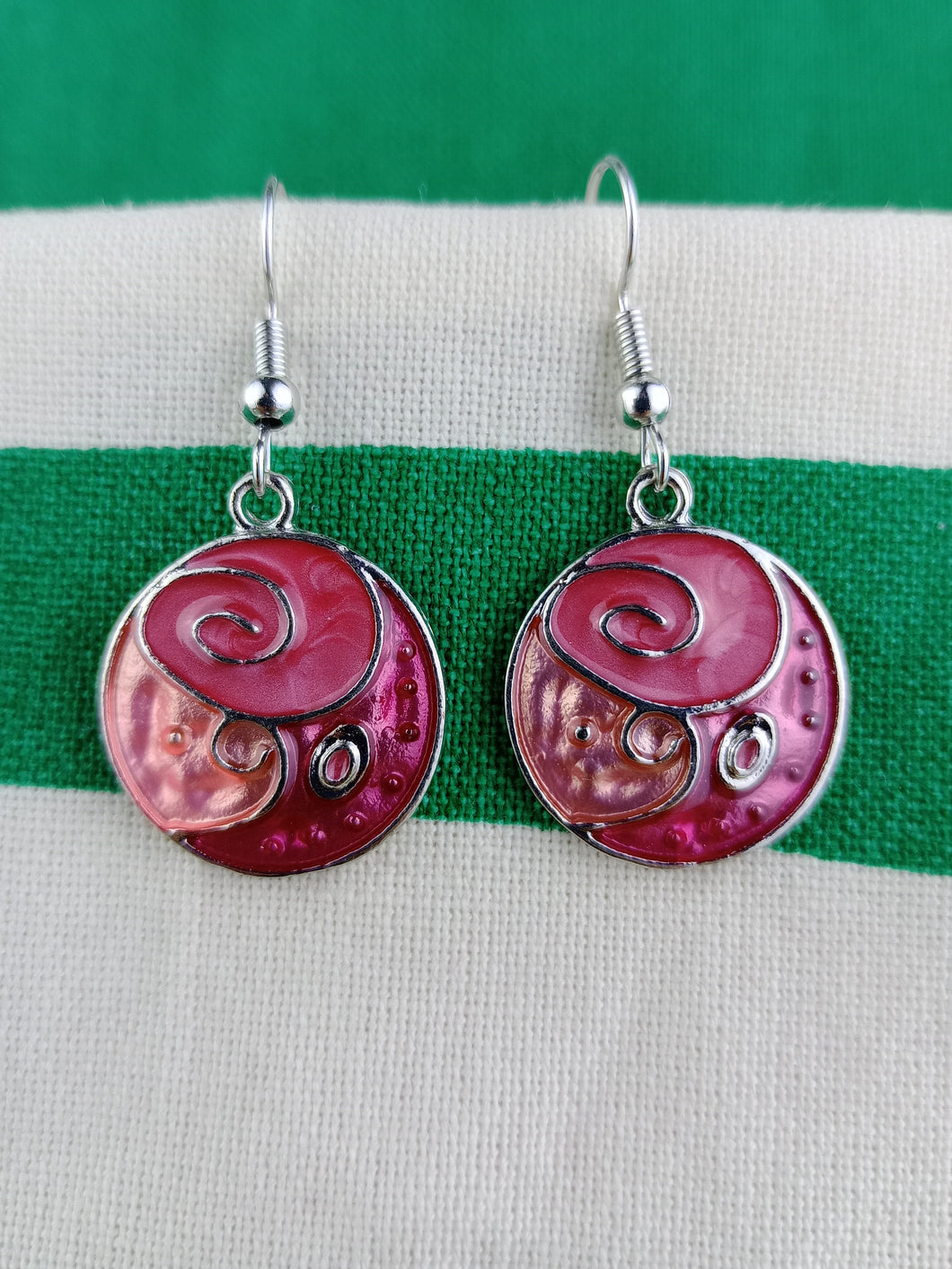 Pendientes Gaudi Circulo Rosas Tricolor