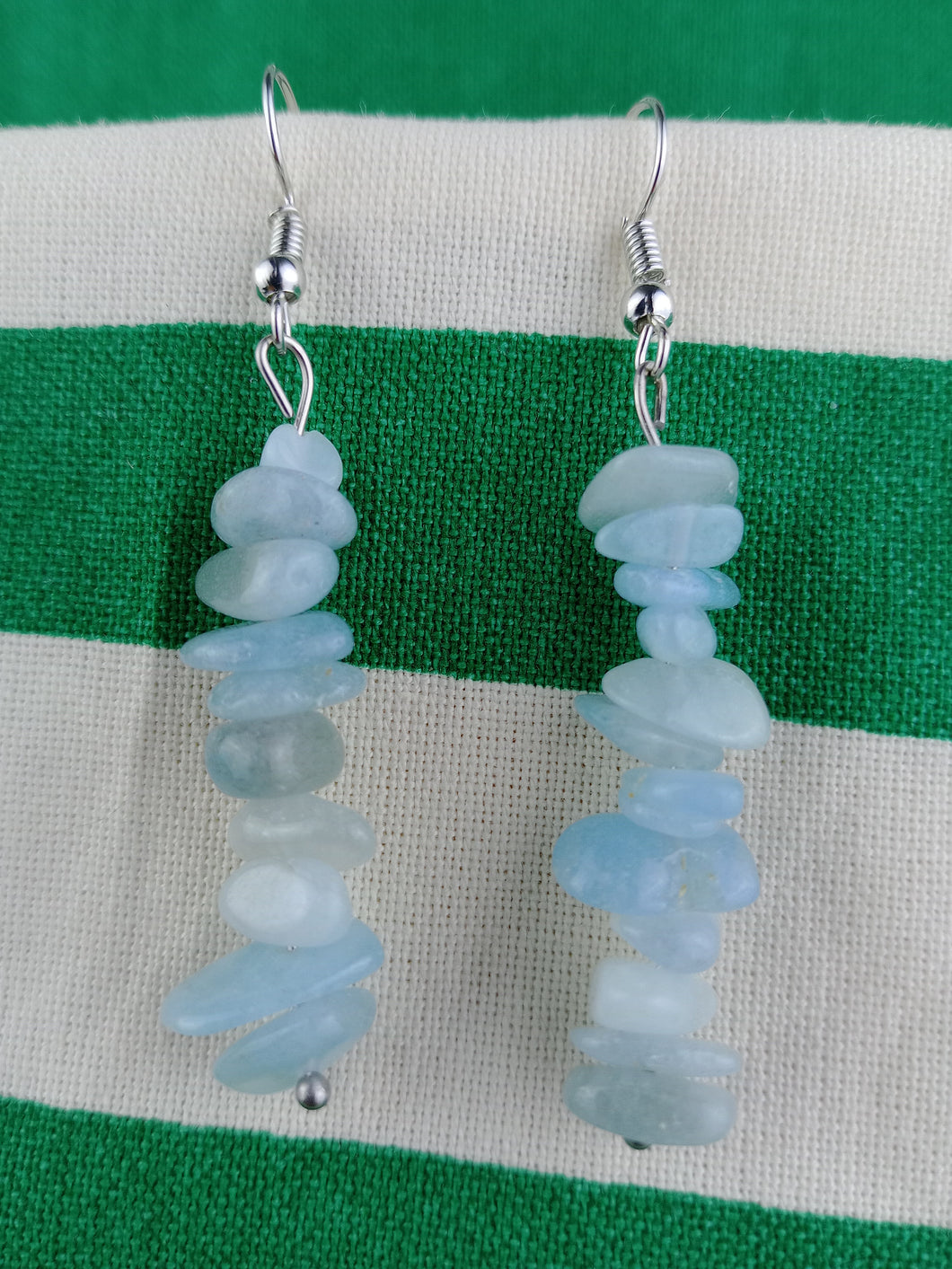 Pendientes Aguamarina Chips