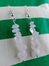 Cargar imagen en el visor de la galería, Pendientes Cuarzo Rosa Chips
