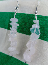 Cargar imagen en el visor de la galería, Pendientes Cuarzo Rosa Chips
