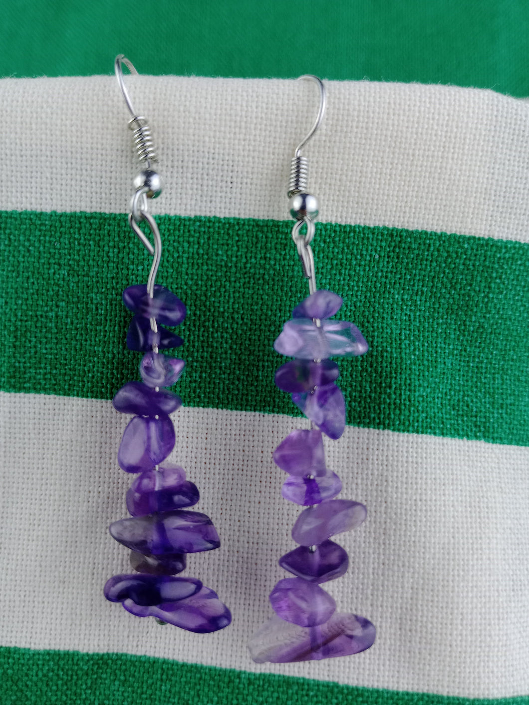 Pendientes Amatista Chips