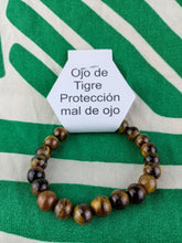 Cargar imagen en el visor de la galería, Pulsera Elástica Ojo de Tigre 8 mm
