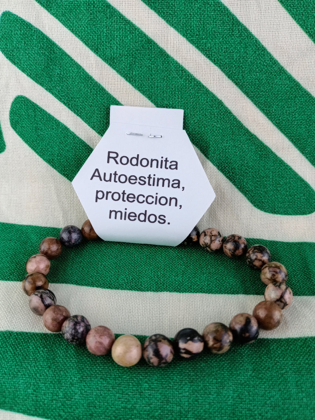 Pulsera Elástica Rodonita 8 mm