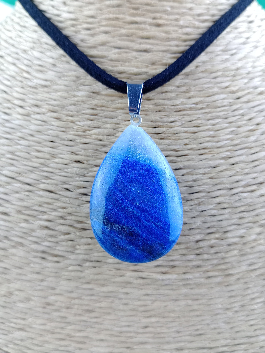 Colgante Cuarzo Azul Lagrima Mod. 1