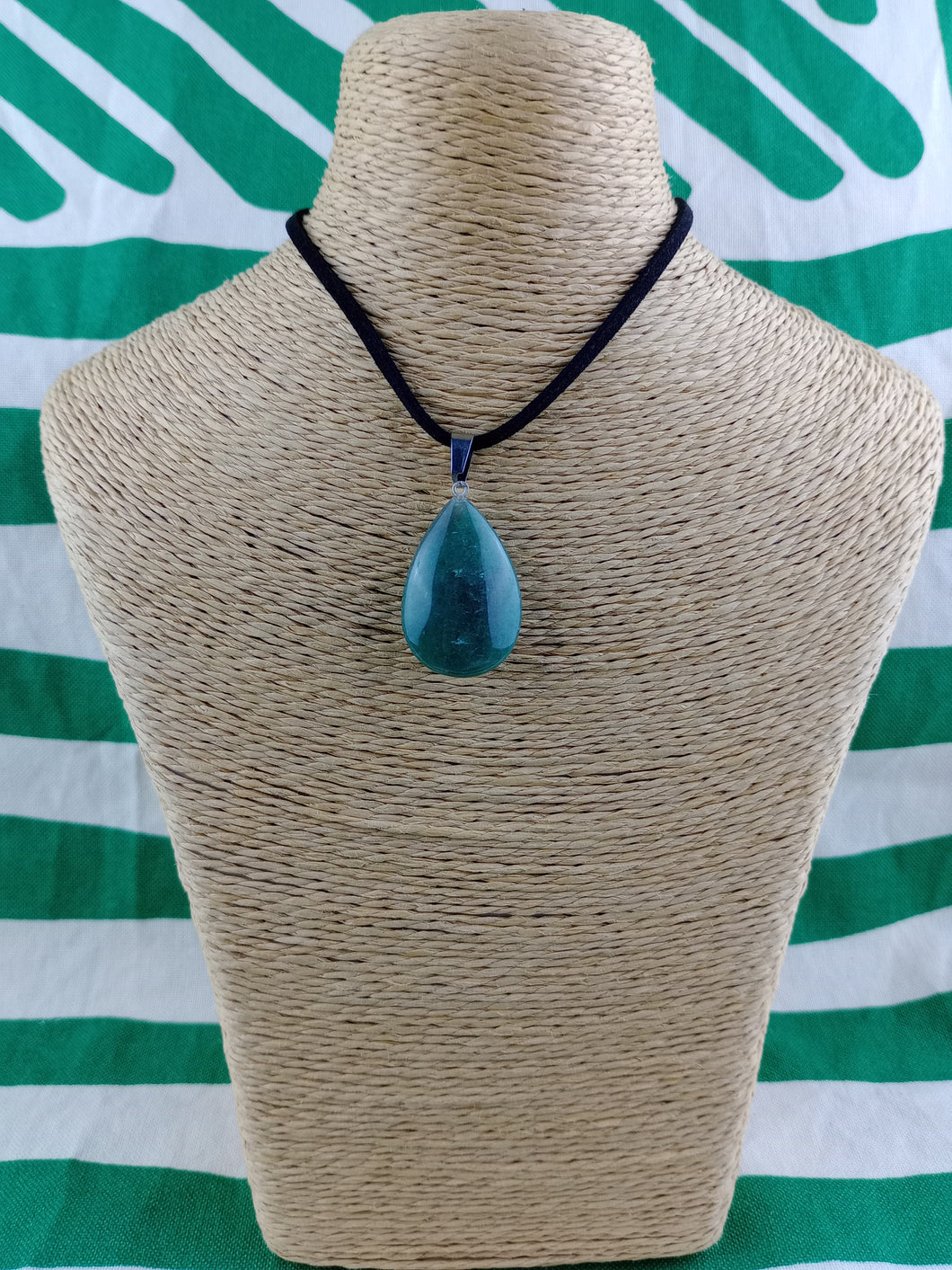 Colgante Cuarzo Verde Lagrima Mod. 1