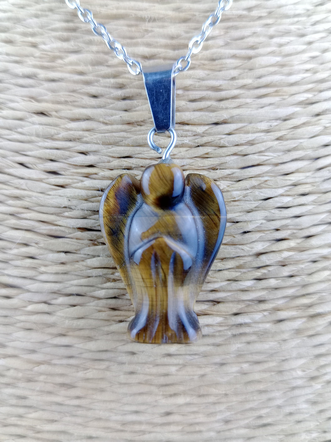 Colgante Angel De Ojo de Tigre Pequeño