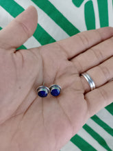 Cargar imagen en el visor de la galería, Pendientes Pin Zafiro Plata Mod 1
