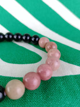 Cargar imagen en el visor de la galería, Pulsera Rodonita + Obsidiana negra
