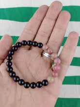 Cargar imagen en el visor de la galería, Pulsera Rodonita + Obsidiana negra
