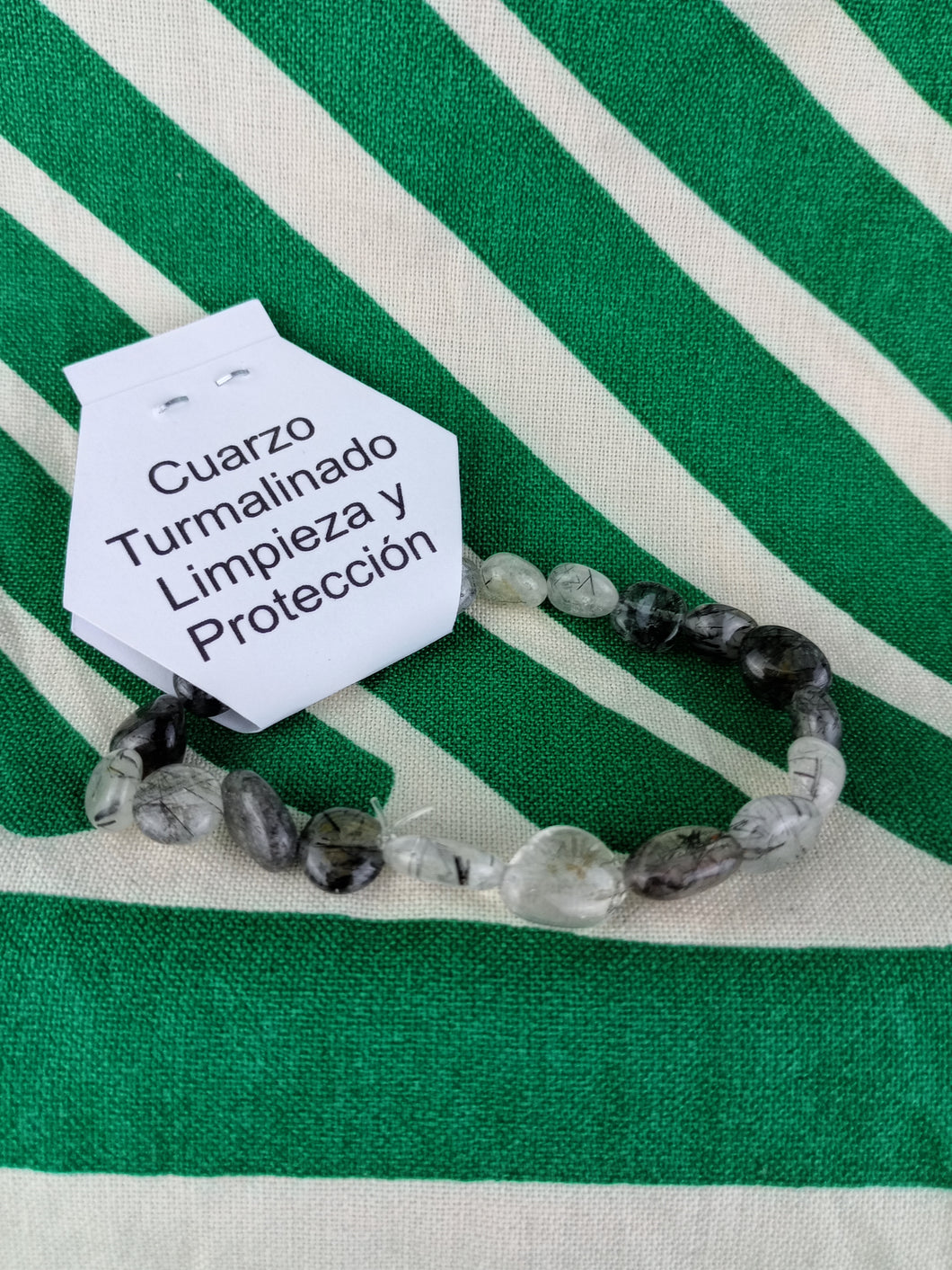 Pulsera Elástica Cuarzo Turmalinado Nuggets