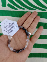 Cargar imagen en el visor de la galería, Pulsera Elástica Cuarzo Turmalinado Nuggets
