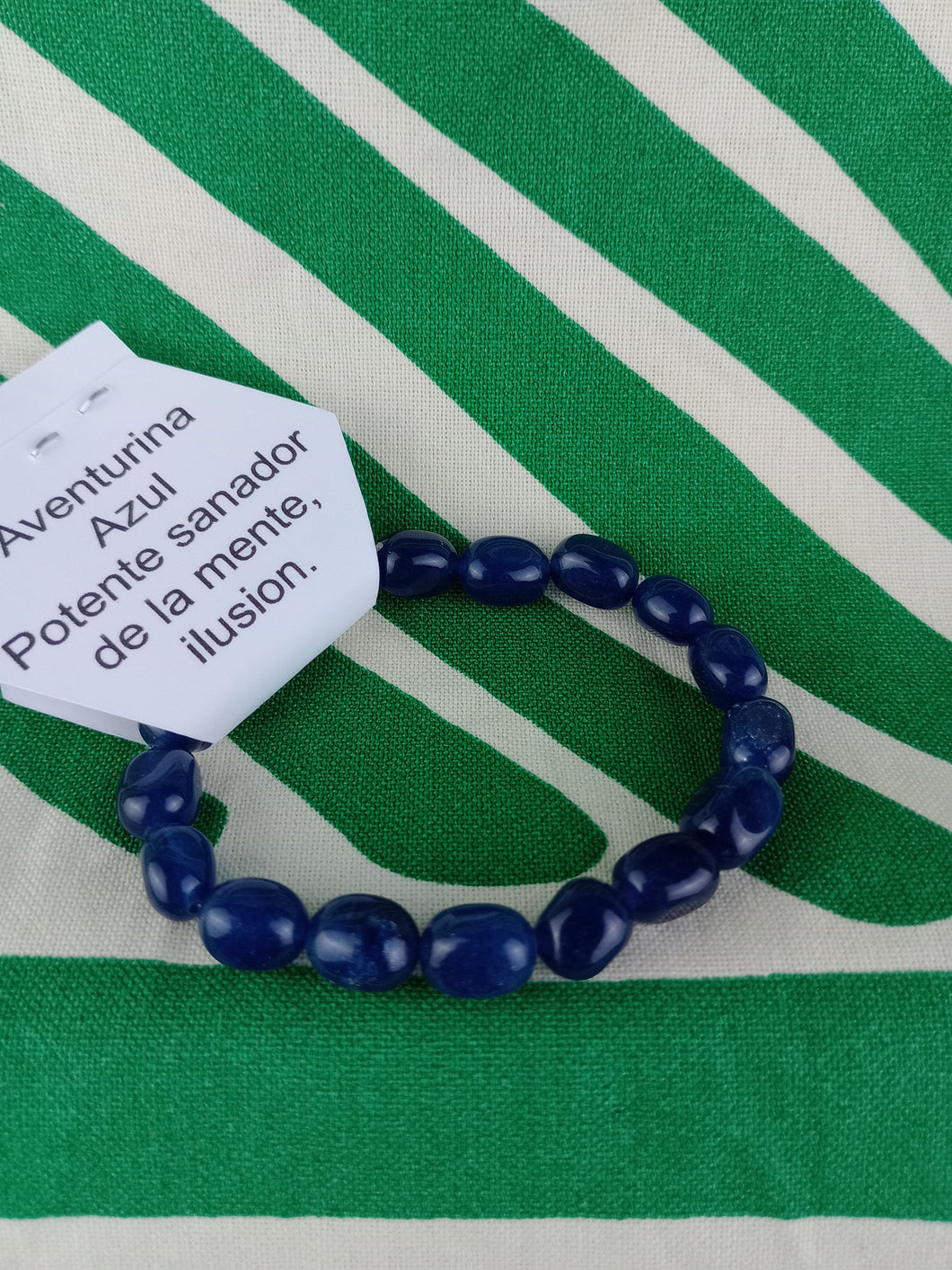 Pulsera Elástica Aventurina Azul Nuggets