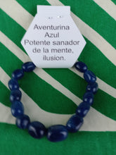 Cargar imagen en el visor de la galería, Pulsera Elástica Aventurina Azul Nuggets
