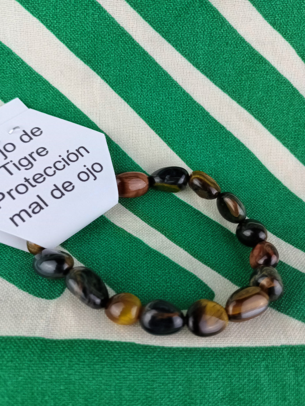 Pulsera Nuggets Ojo de Tigre Tricolor