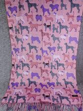 Cargar imagen en el visor de la galería, Pañuelo Perros Rosa Doble Dibujo
